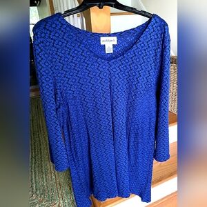 🦩peck & peck textured long sleeve tunic Beautiful And Du4zzfblouse size XL
